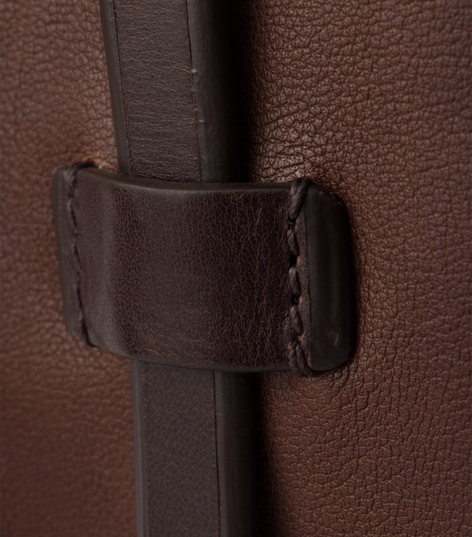 Prada Womens Large Buffalo Leather Route Tote Bag Brown Image 8