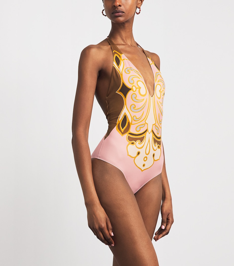 La Doublej Womens Plunge Halterneck Swimsuit Cocoon Image 2