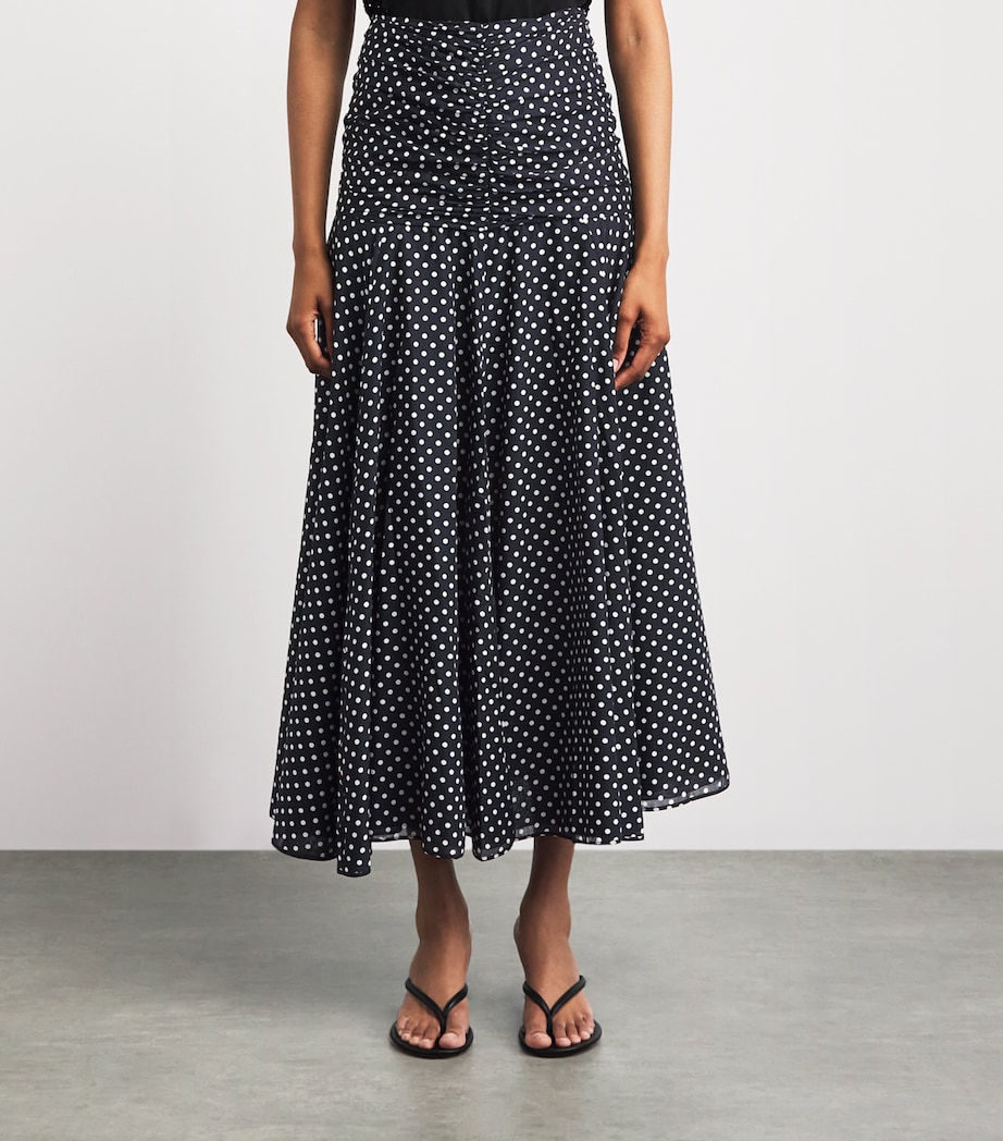 Charo Ruiz Ibiza Womens Polka Dot Senda Maxi Skirt Black Dots Image 4