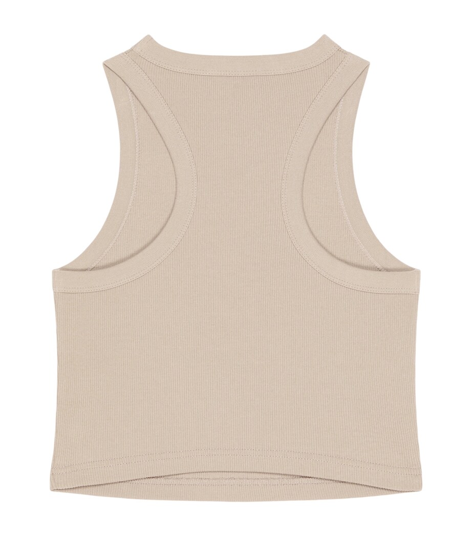 Givenchy Womens Stretch-Cotton Logo Tank Top Beige Cappuccino Image 3