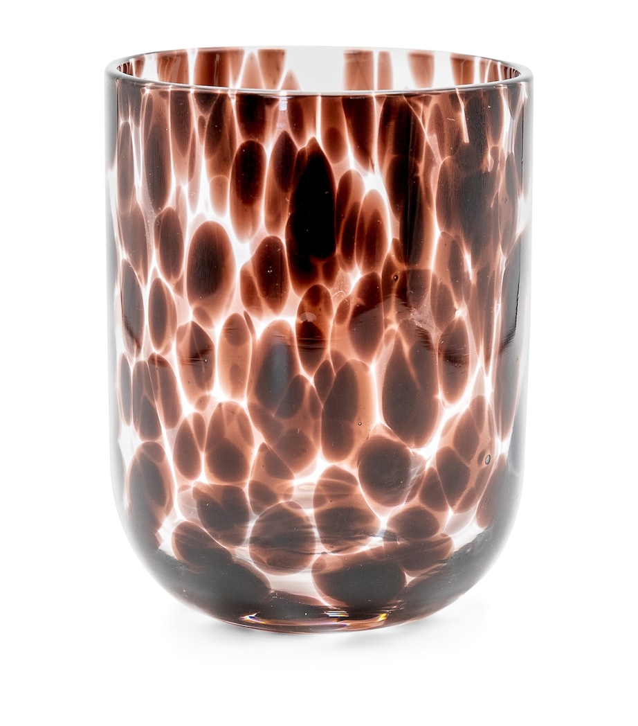 Set of 4 Burgundy Dappled Tumblers (10cm) BURGUNDY Image 1