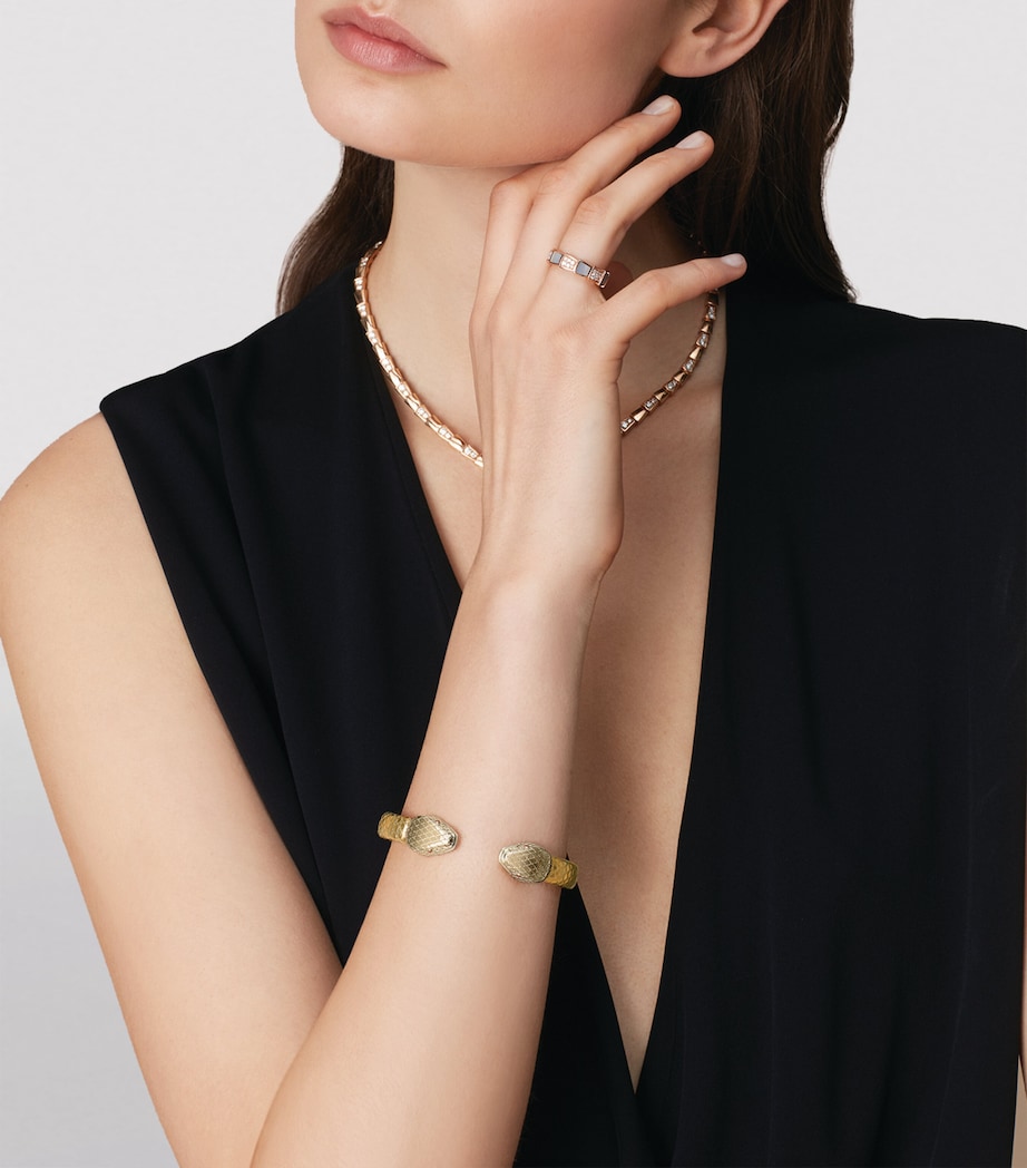 Leather Serpenti Forever Bangle GOLD Image 2