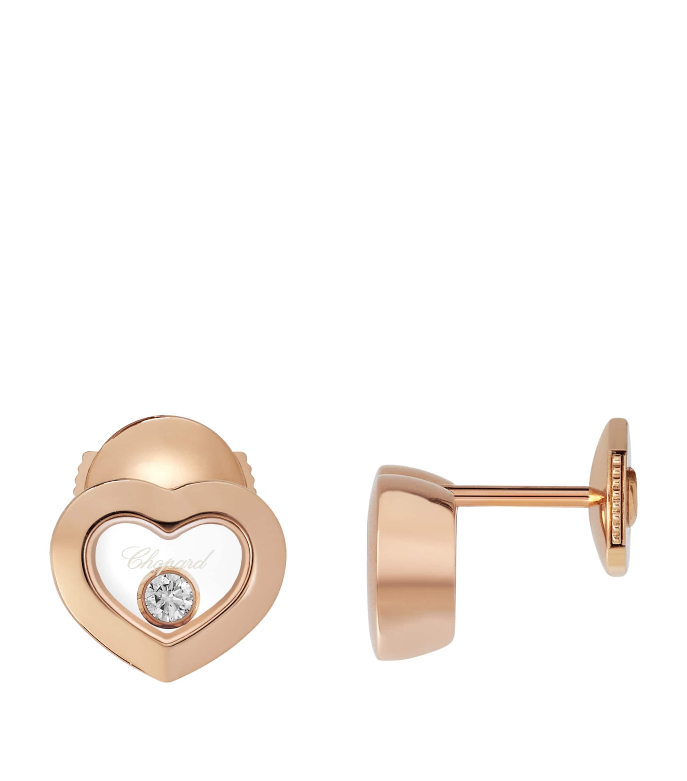 Rose Gold And Diamond Happy Diamonds Icons Earrings 18K ROSE GOLD Image 4