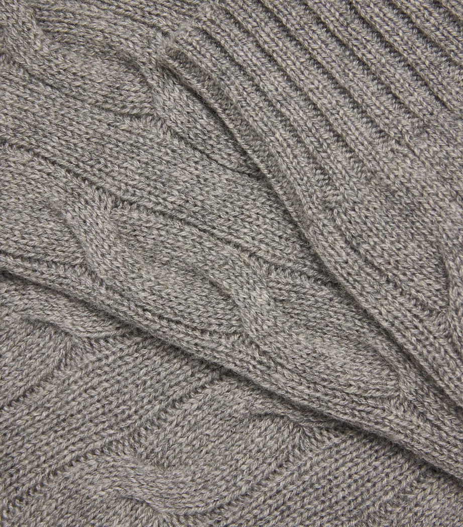 Cashmere Cable-Knit Sweater LT GREY Image 6