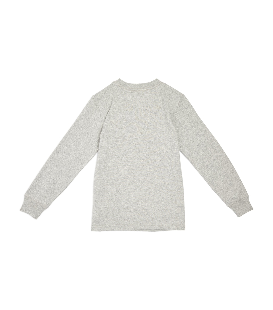 Ralph Lauren Kids Cotton Small Pony Long-Sleeve T-Shirt (6-14 Years) Grey Htr Image 3