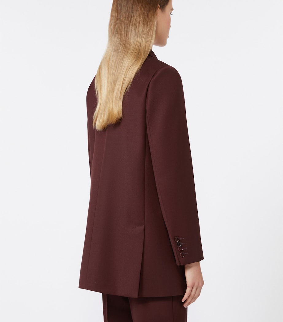 Wool Double-Breasted Blazer CHERRY Image 4