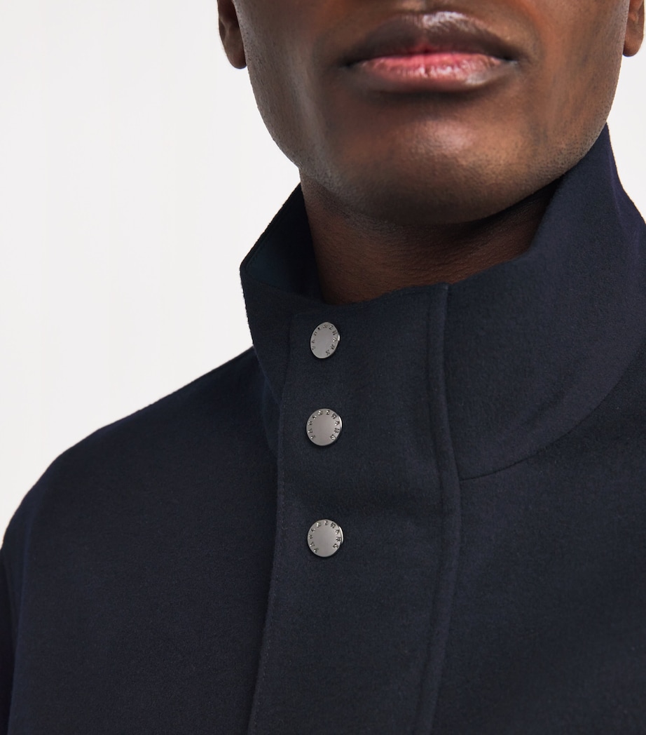 Cashmere Green Storm System Car Coat 13BLUE Image 6