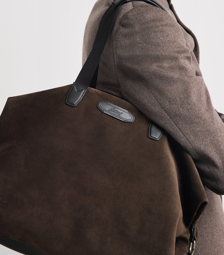 Brioni Cashmere Suede Via Veneto Duffle Bag Image 4