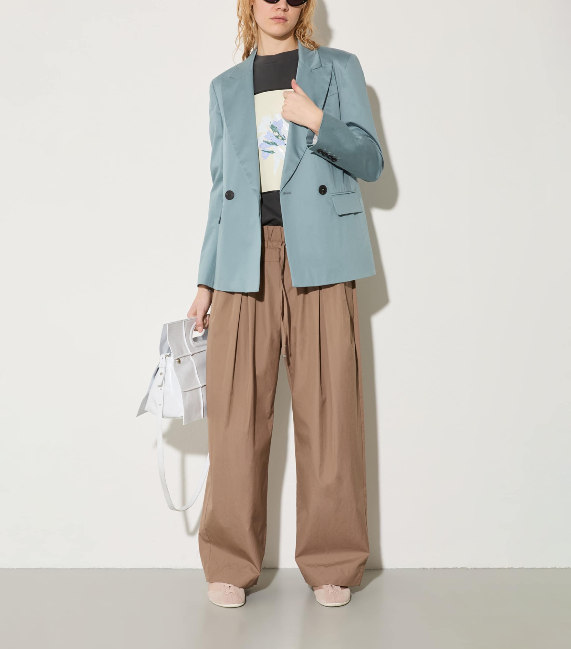 MAX&Co. Womens Cotton Drawstring Trousers Turtledove Image 4