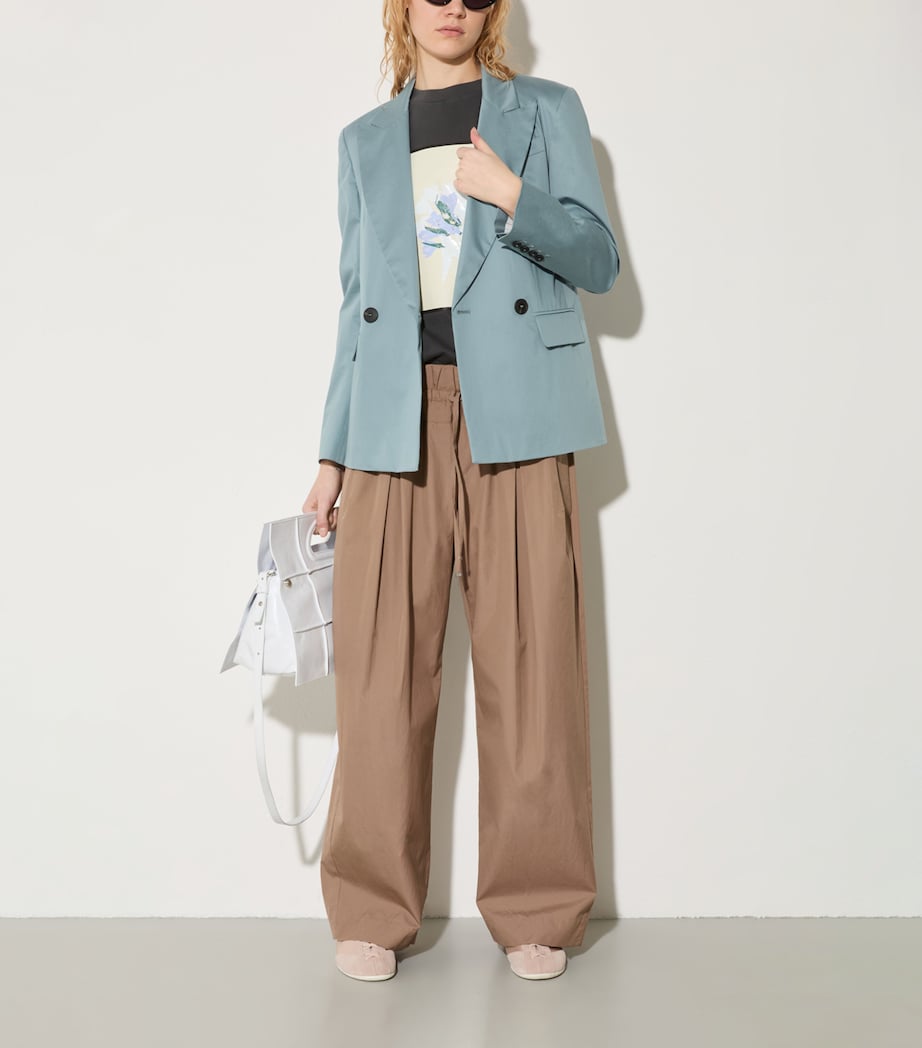 MAX&Co. Womens Cotton Drawstring Trousers Turtledove Image 4