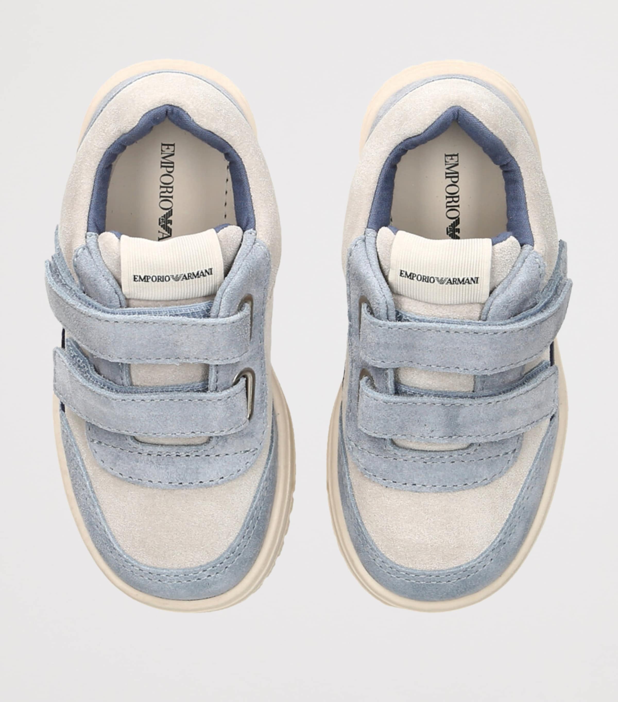 Giorgio Armani Suede Velcro City Sneakers Blue Other Image 4