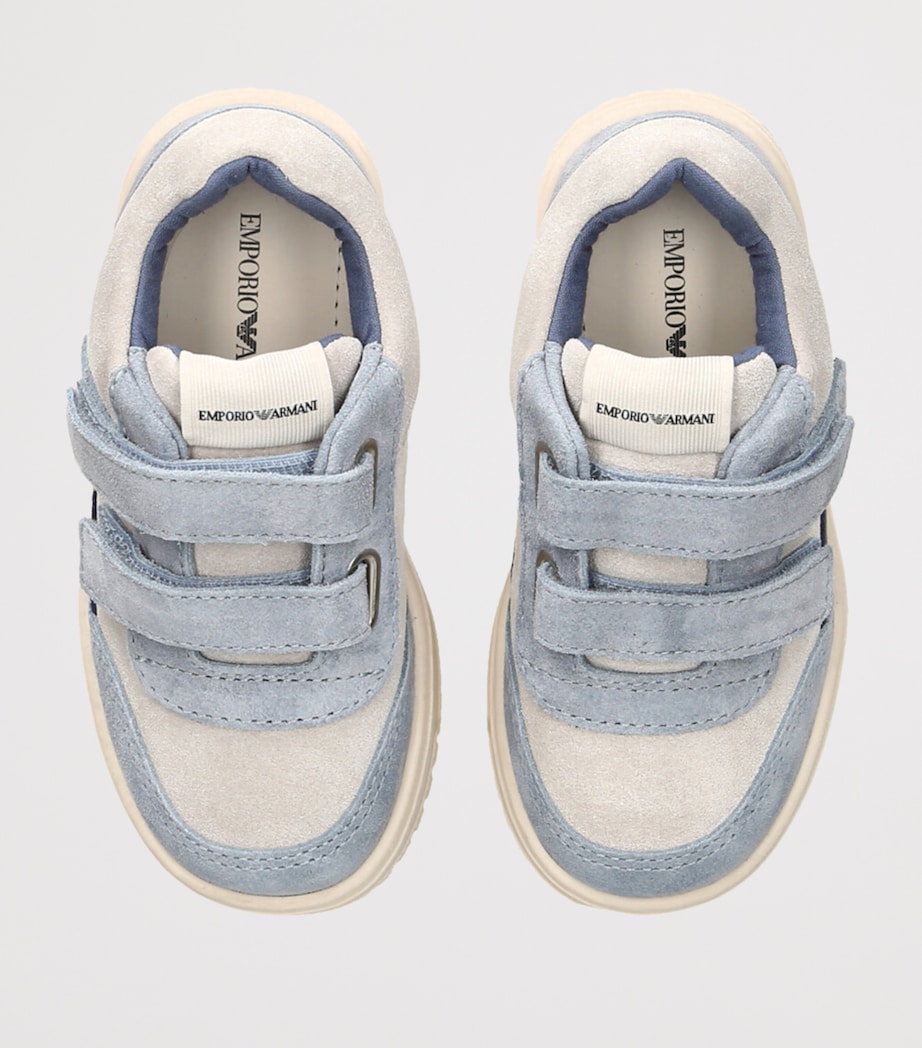 Giorgio Armani Suede Velcro City Sneakers Blue Other Image 4