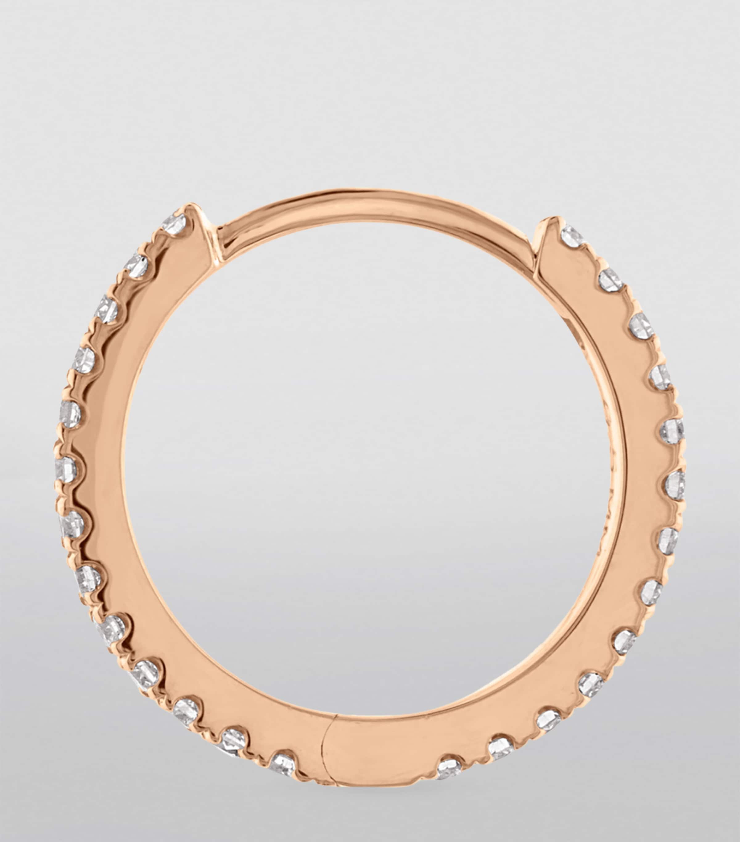 Diamond Eternity Single Hoop Earring (9.5mm) ROSE GOLD Image 3