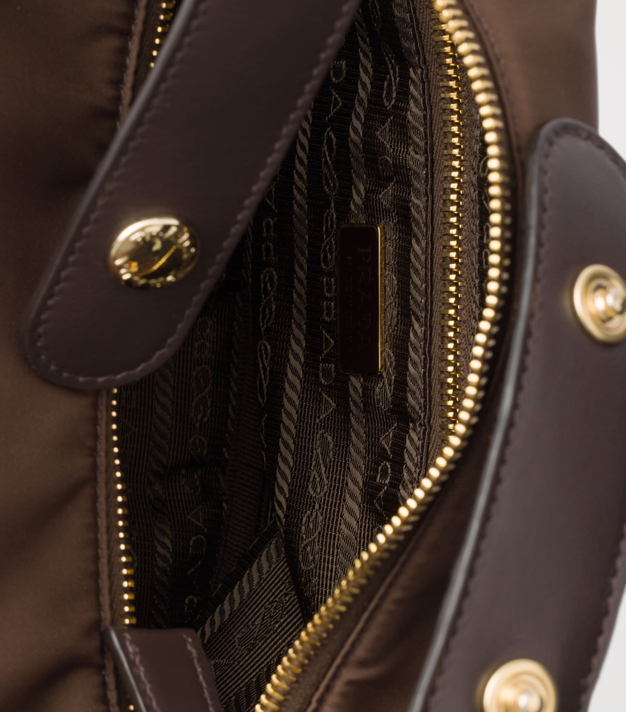 Prada Mini Re-Nylon Chérie Top-Handle Bag Brown Image 4
