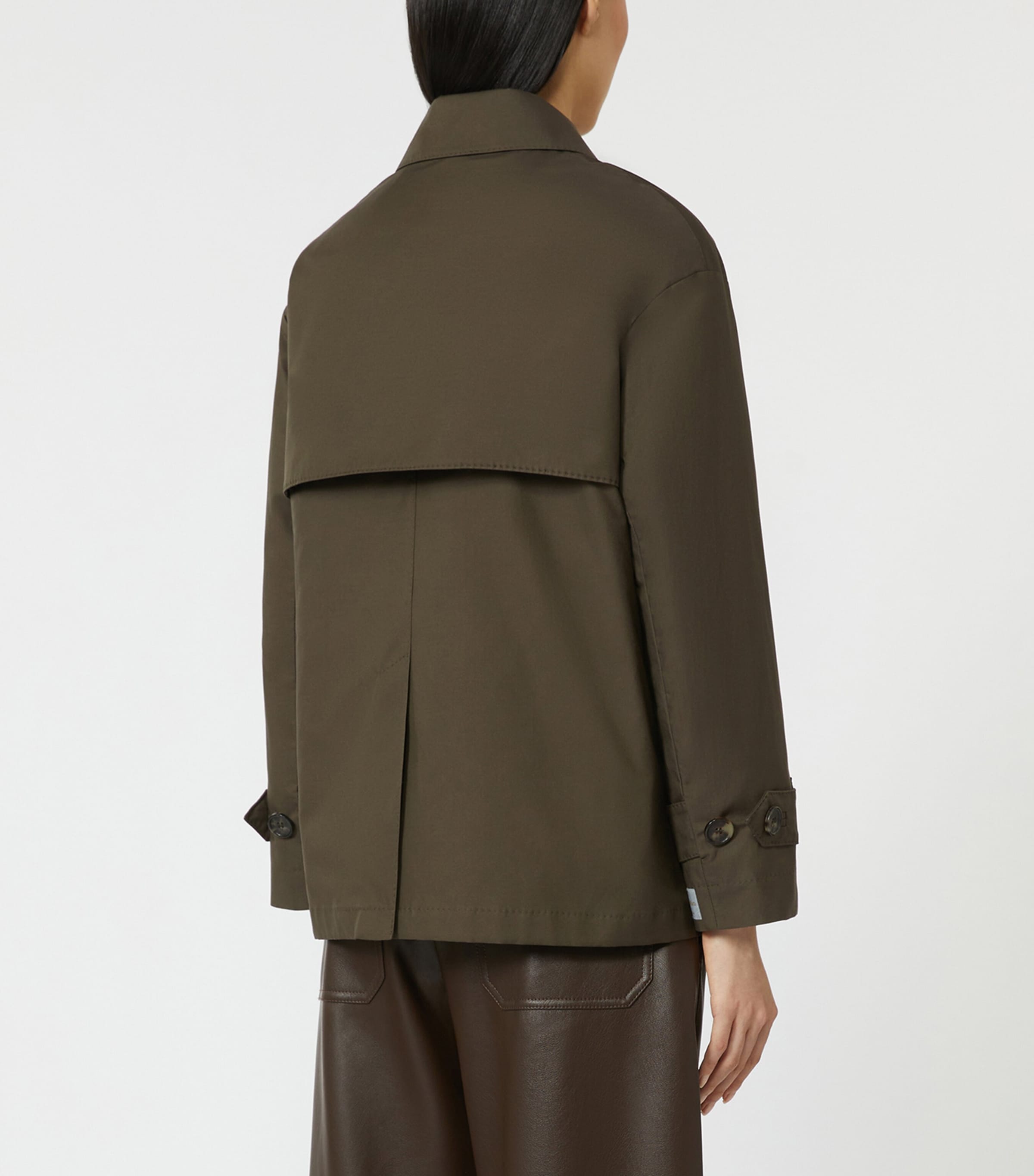 Cotton-Blend Raincoat GREEN Image 4