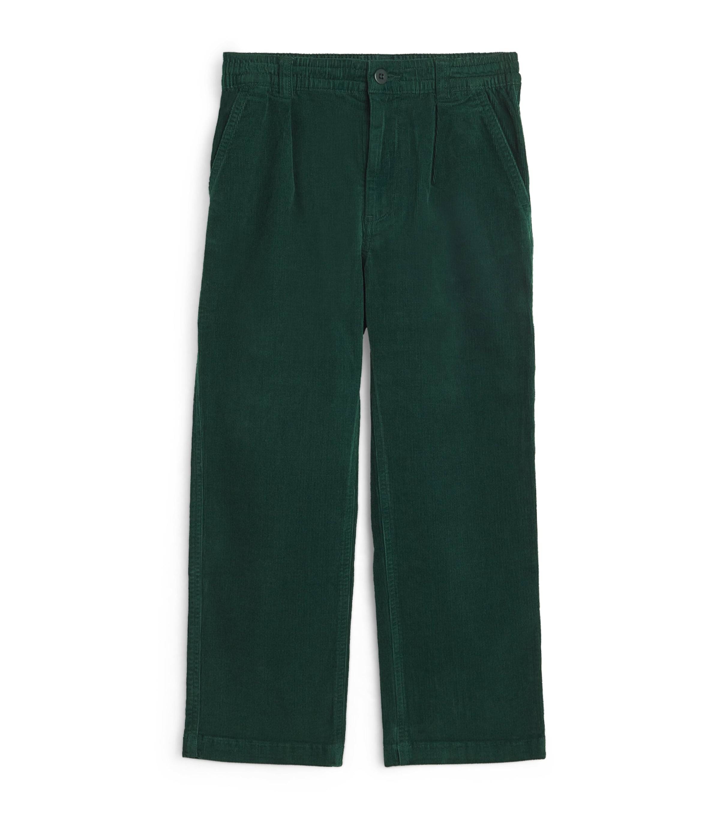 Shop Ralph Lauren Corduroy Pleated Trousers In Green