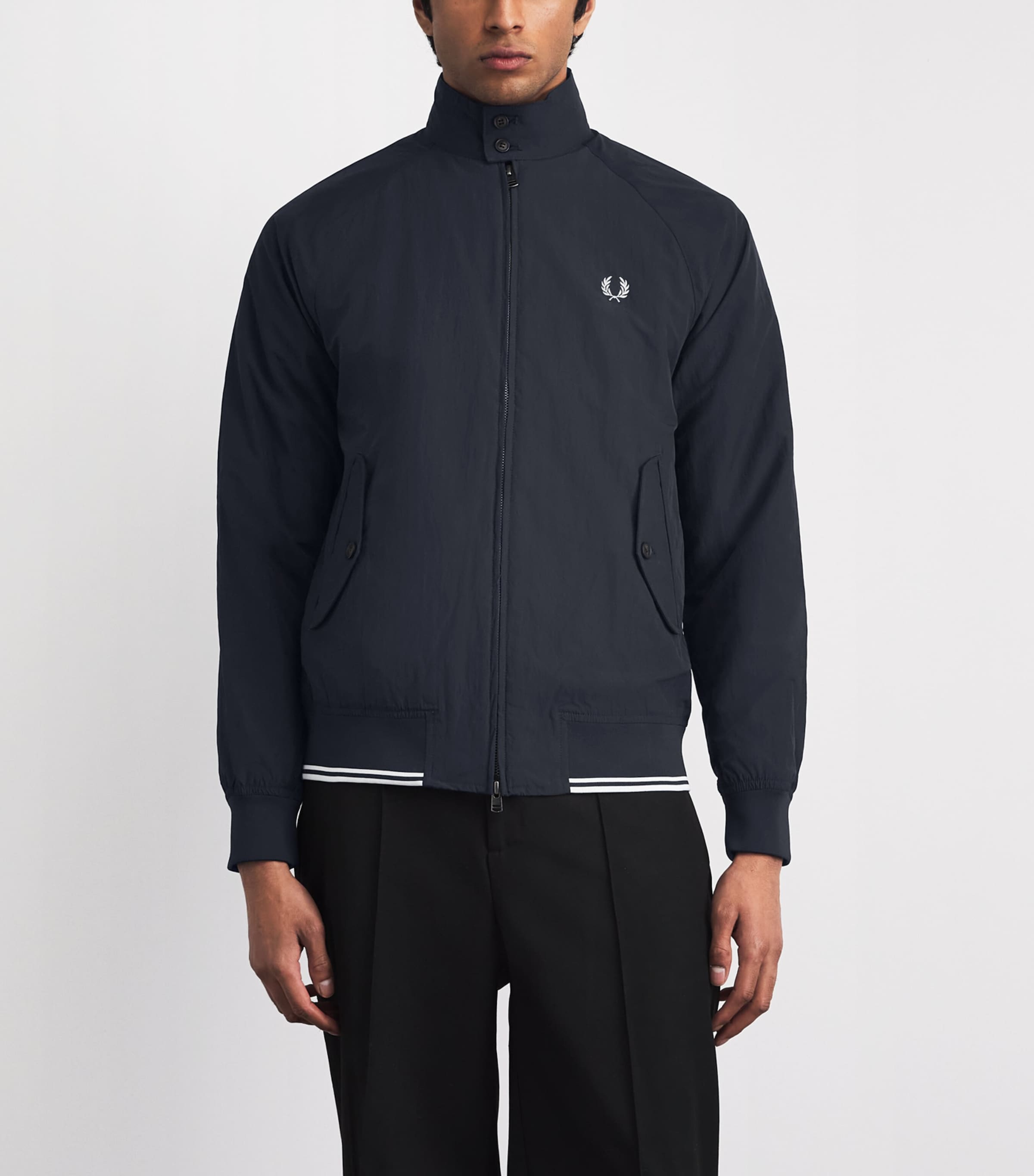 Crinkle Harrington Jacket 608 NAVY Image 4