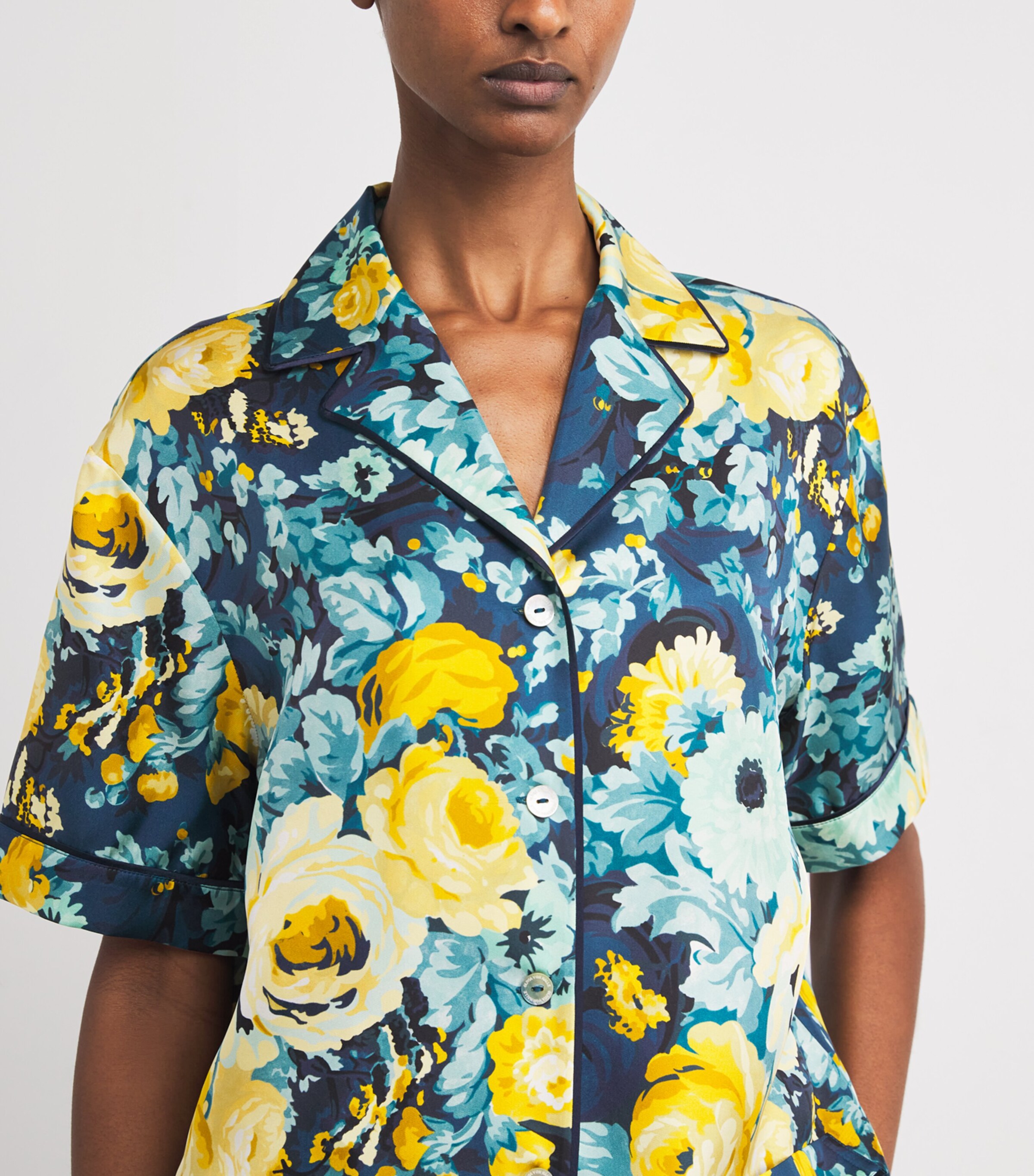 Silk Floral Ingo Pyjama Set NOCTURNE Image 6