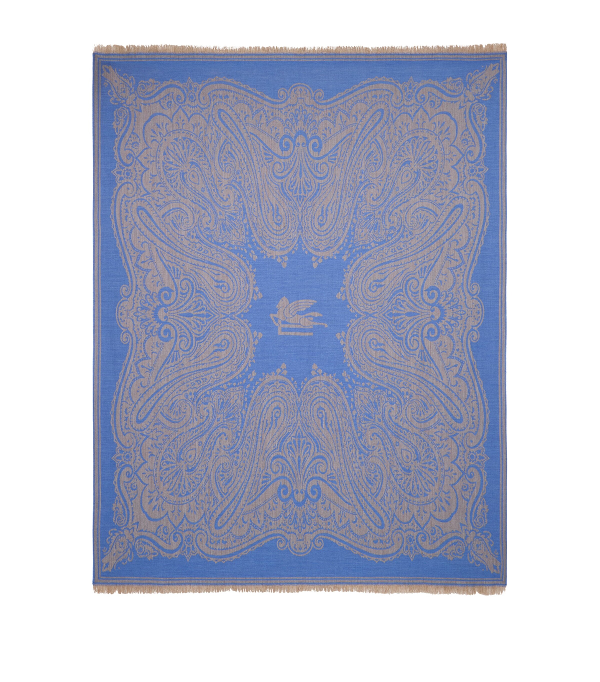 Etro Wool Alocasia Throw (140cm x 180cm) Blue Image 2