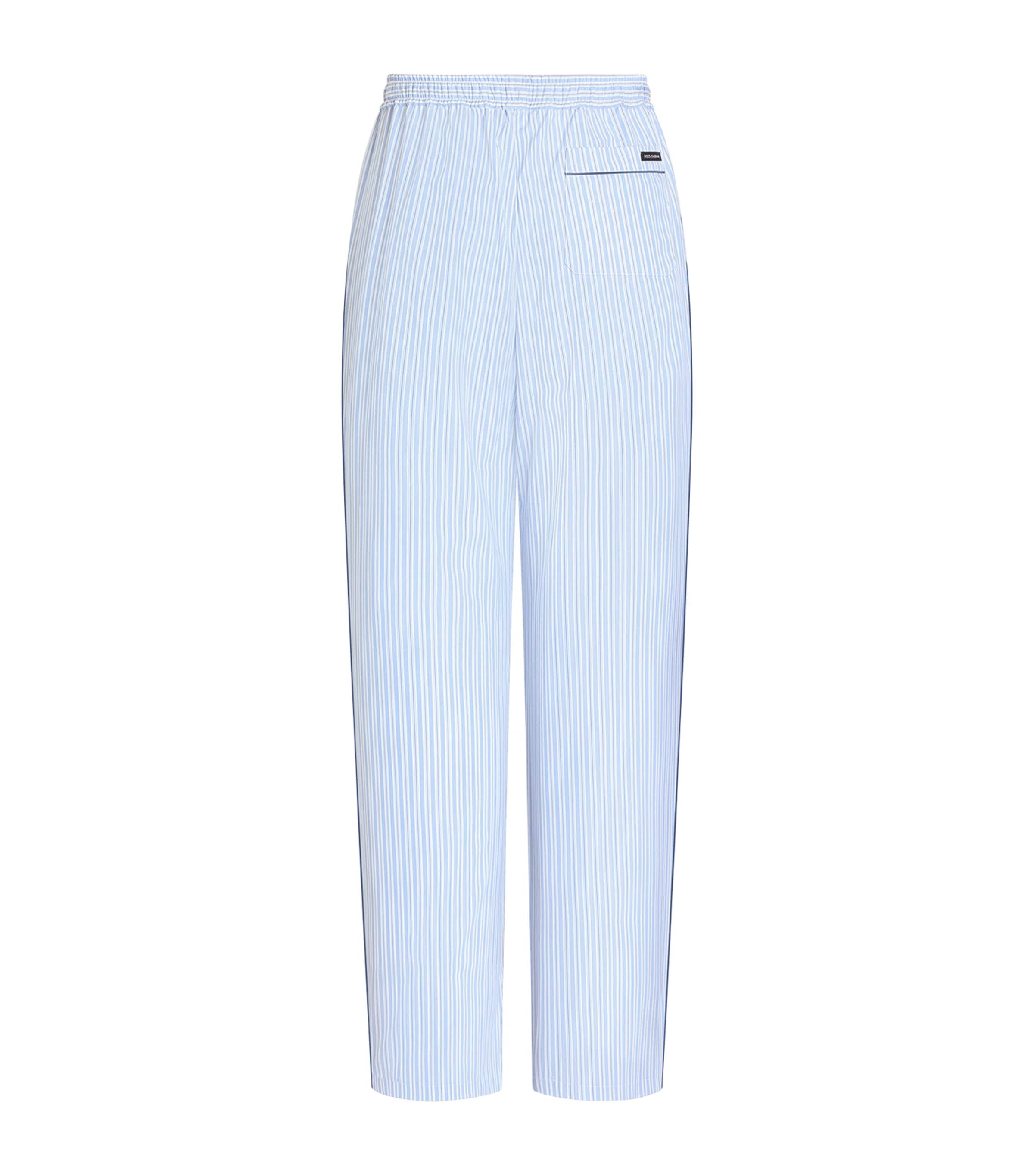 Dolce&Gabbana Mens Cotton Striped Trousers Striped Image 2