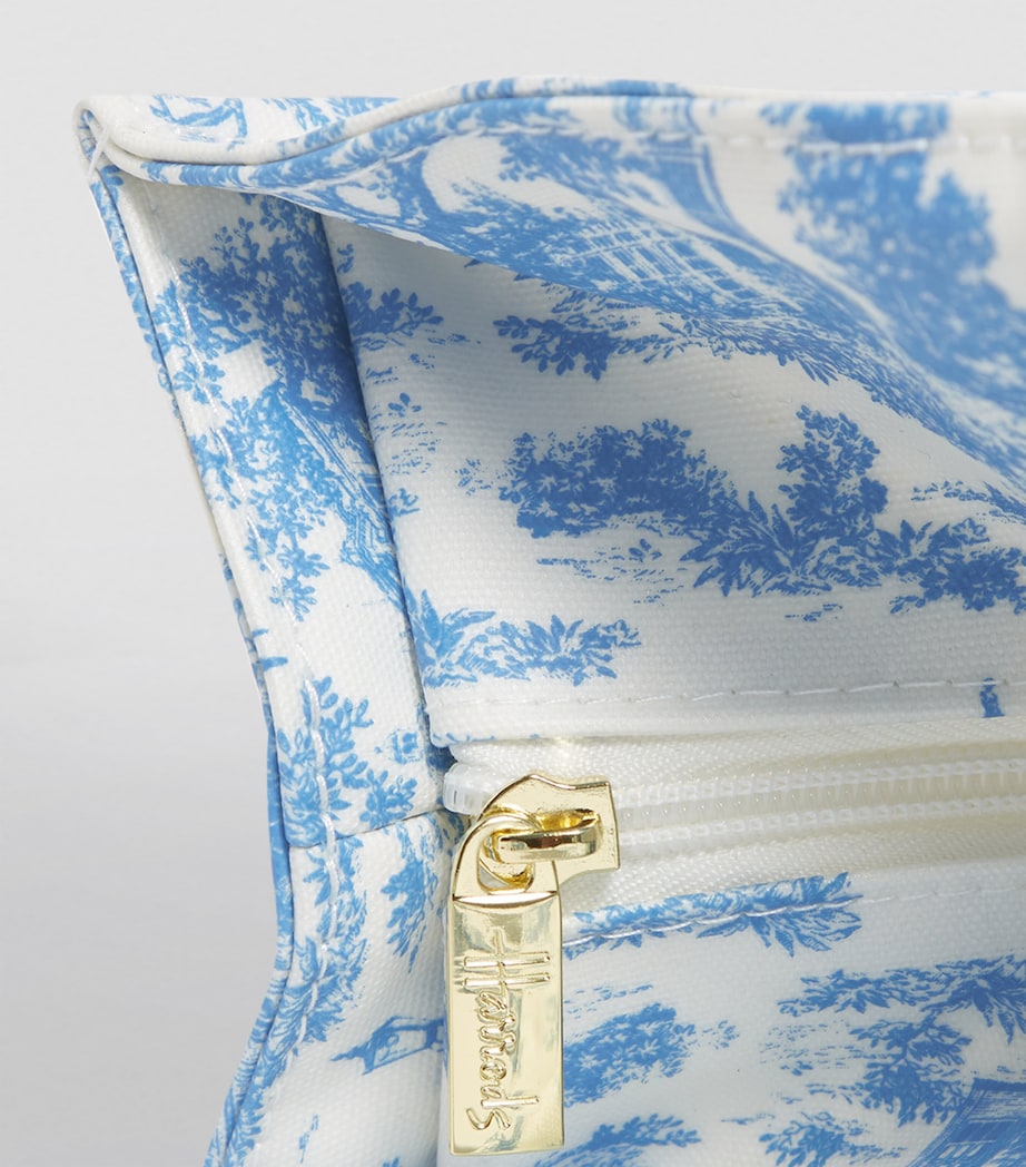 Harrods Toile Shoulder Tote Bag Blue Image 5