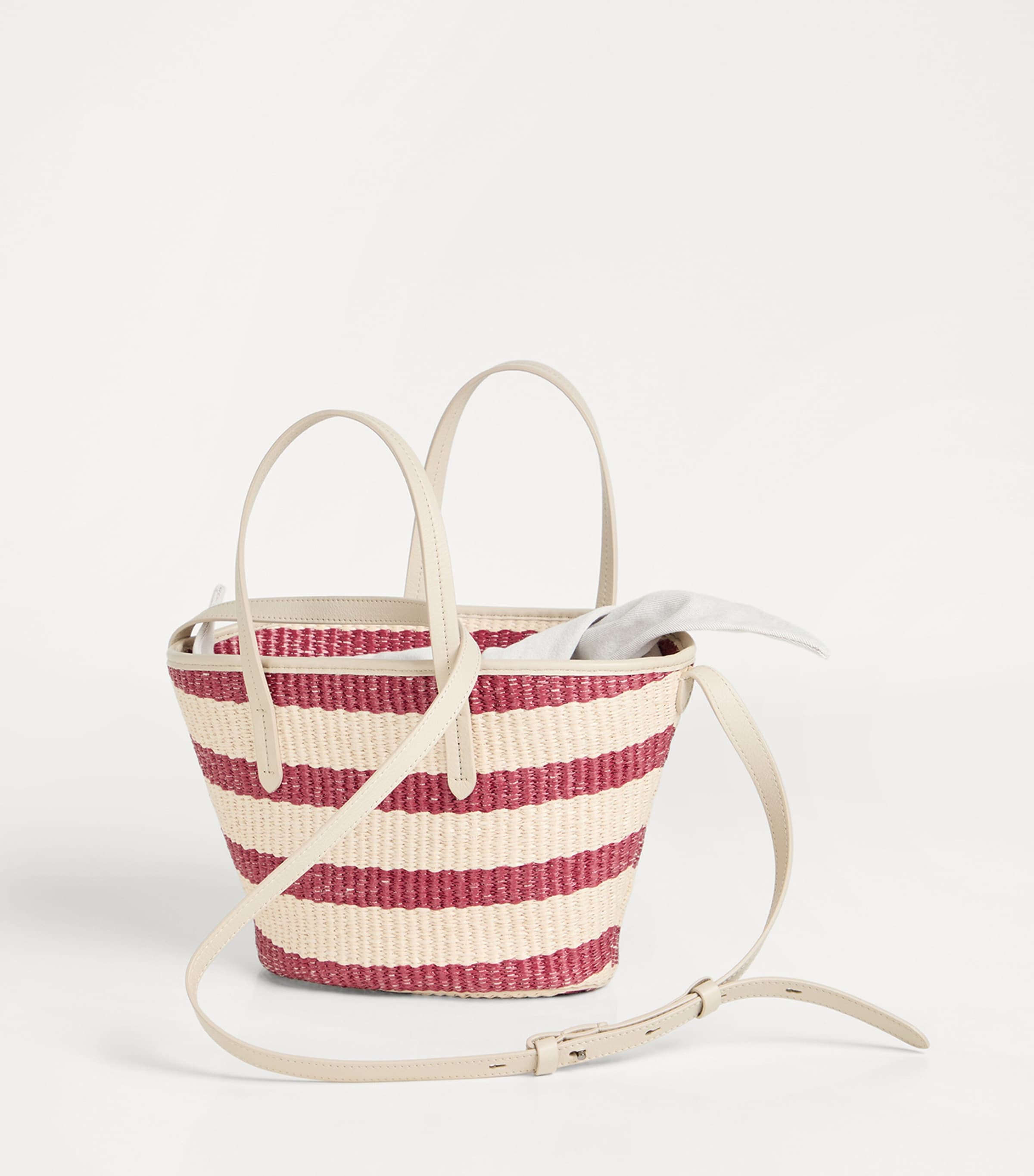 Brunello Cucinelli Kids Raffia Stripe Shoulder Bag | Harrods TW