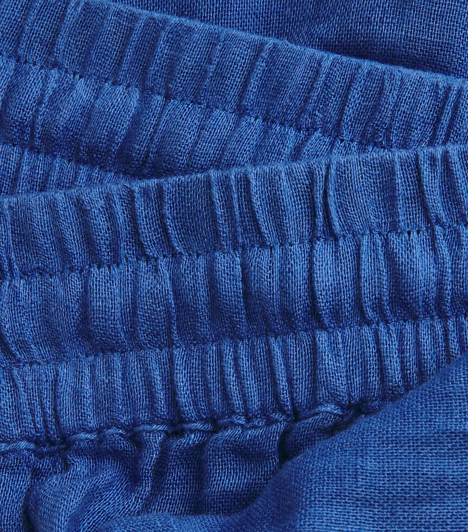 Polo Ralph Lauren Womens Organic Cotton-Linen Tie Shorts Ultra Marine Image 6