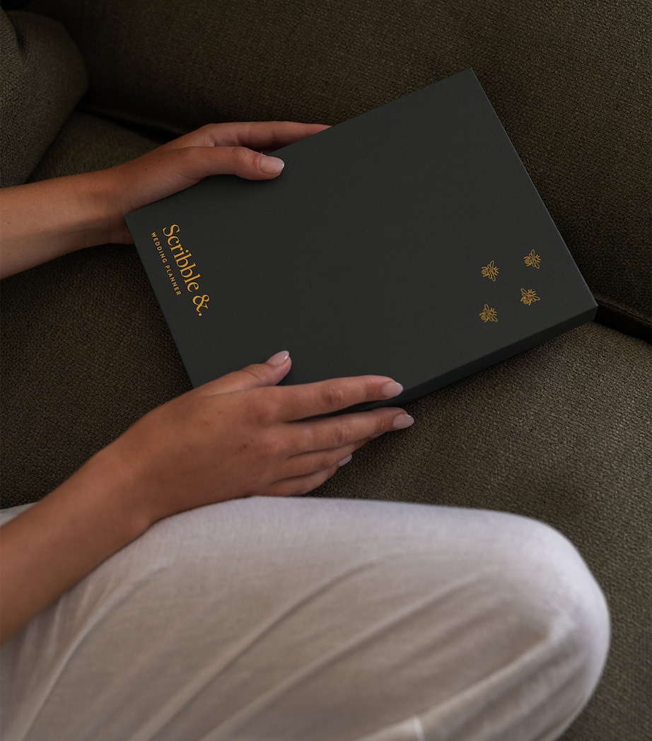 Scribble & Dot Faux Leather Wedding Planner Binder Grey Image 9