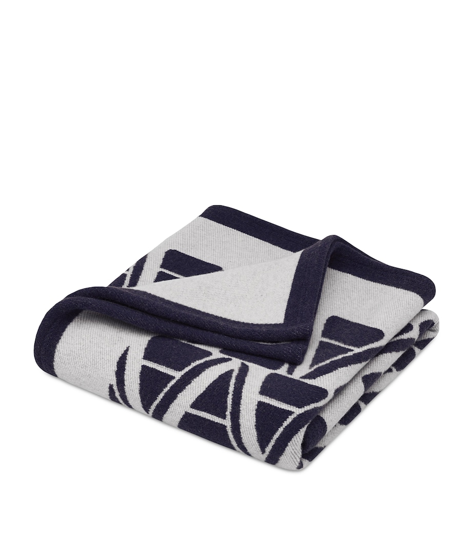 Merino Wool Ama Throw (130cm x 180cm) MIDNIGHT Image 1