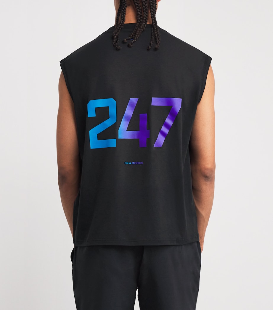 247 Motion Oversized Tank Top BLACK/PURPLE FADE Image 4