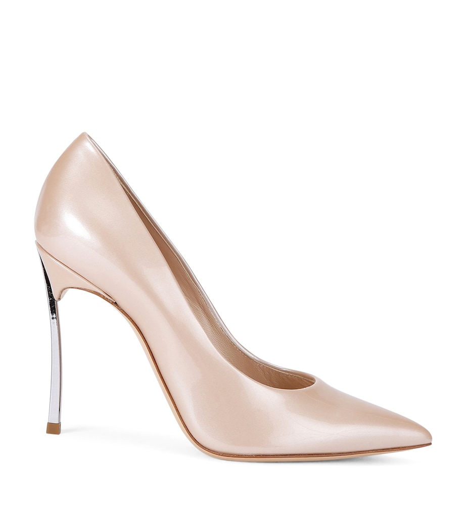 Casadei Patent Blade Pumps 100 Beige Image 1
