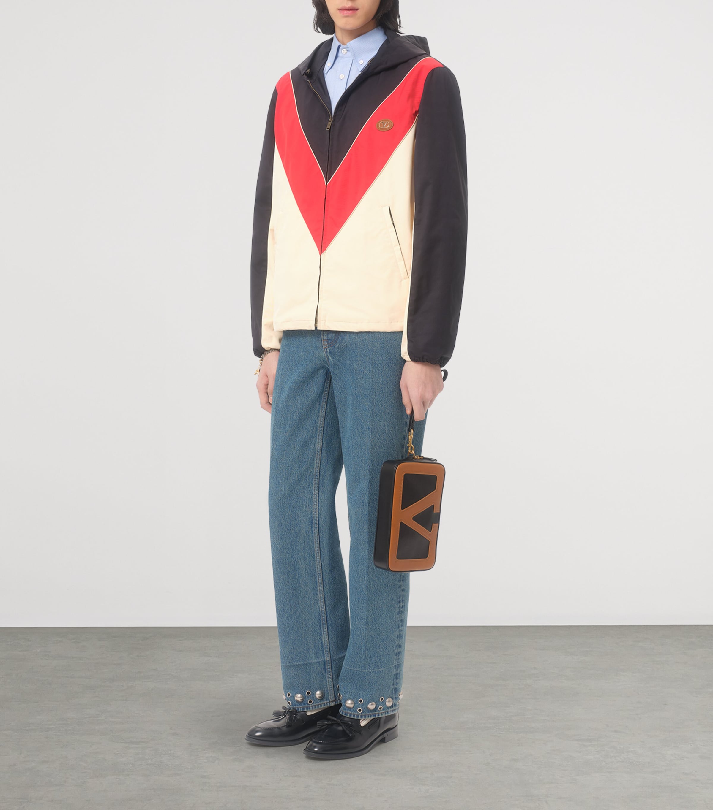 Hooded VLogo Windbreaker Jacket CKT Image 5