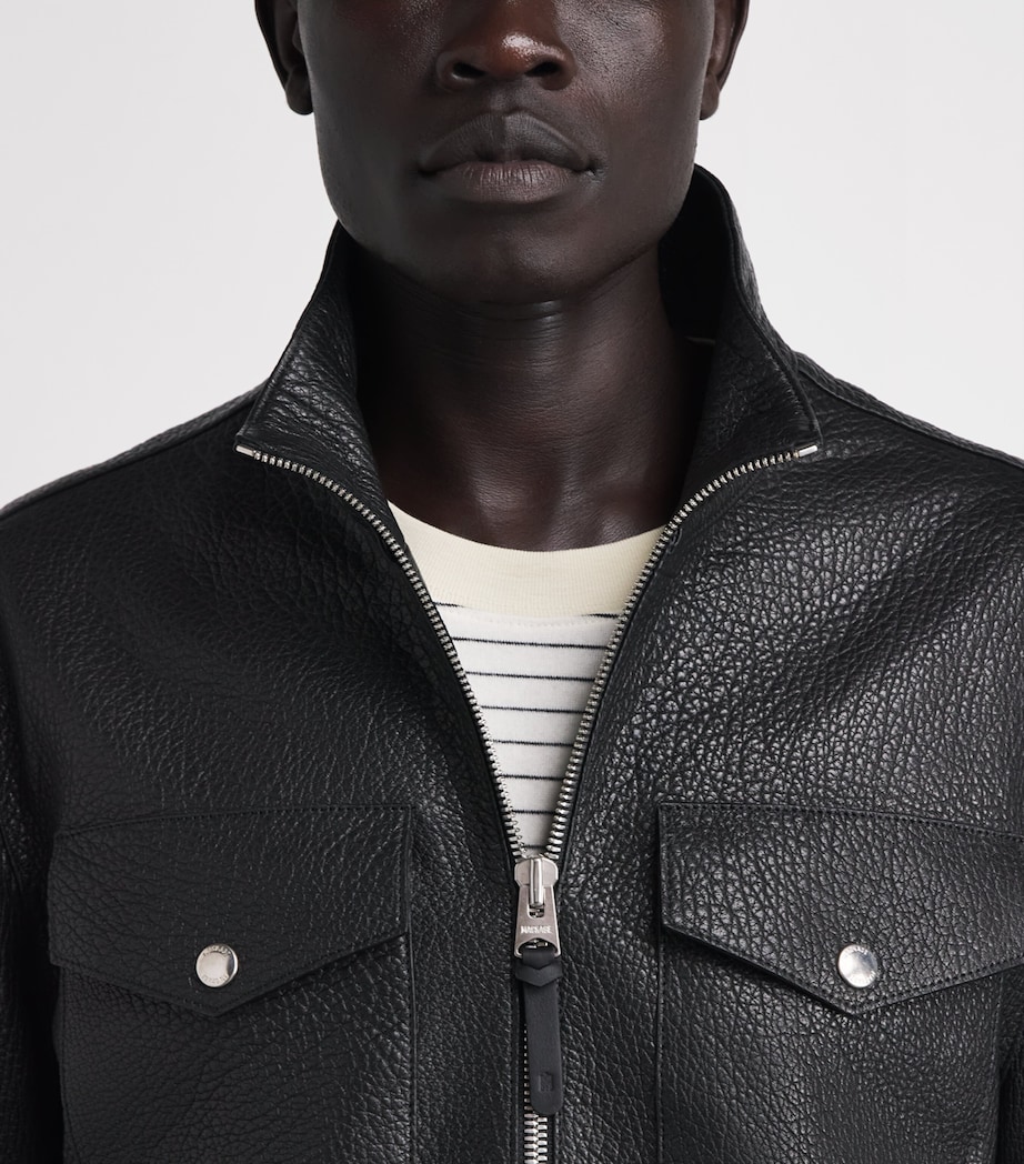 Mackage Mens Grained Otto Leather Jacket Black Image 3