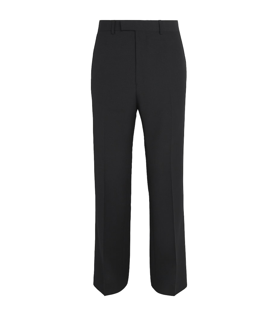 Wales Bonner Mens Virgin Wool Alto Trousers Black / Brown Image 1