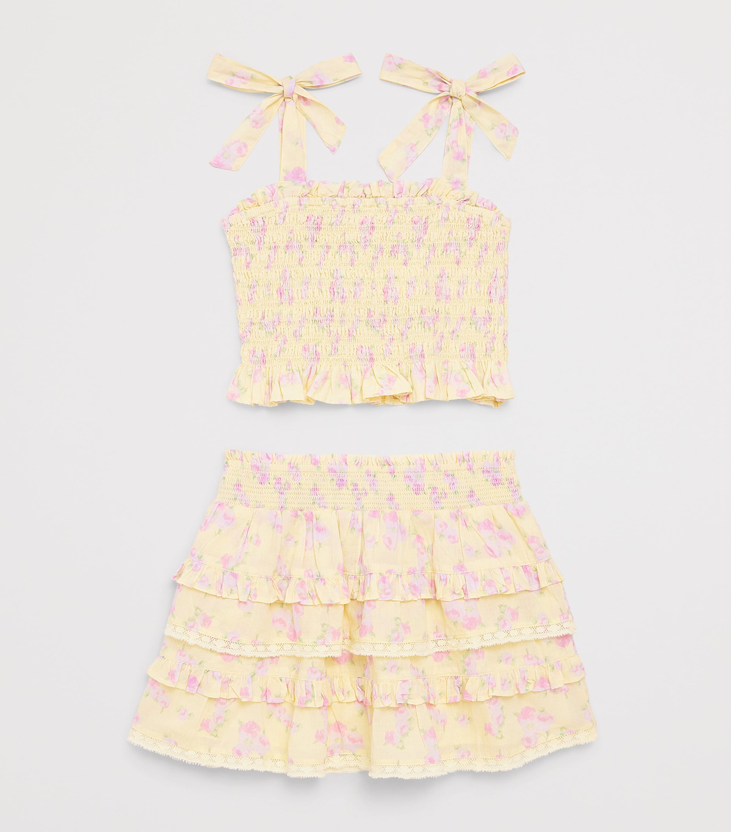 LoveShackFancy Cotton Merrinelle Cami Top (7-14 Years) Lemsplemon Spritz Image 3