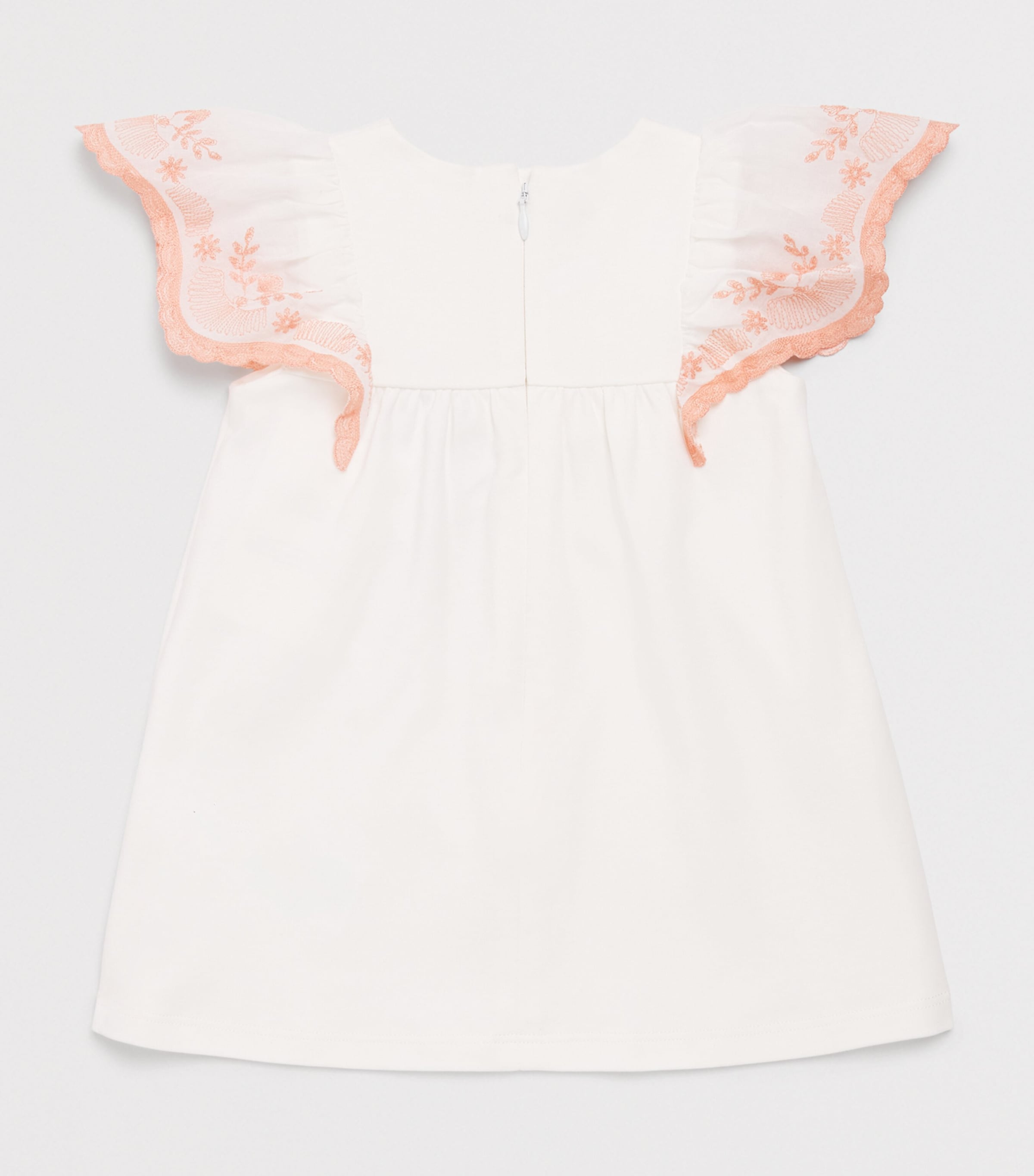 Cotton Embroidered Dress (6-36 Months) C20893/117OFFWHITE Image 2