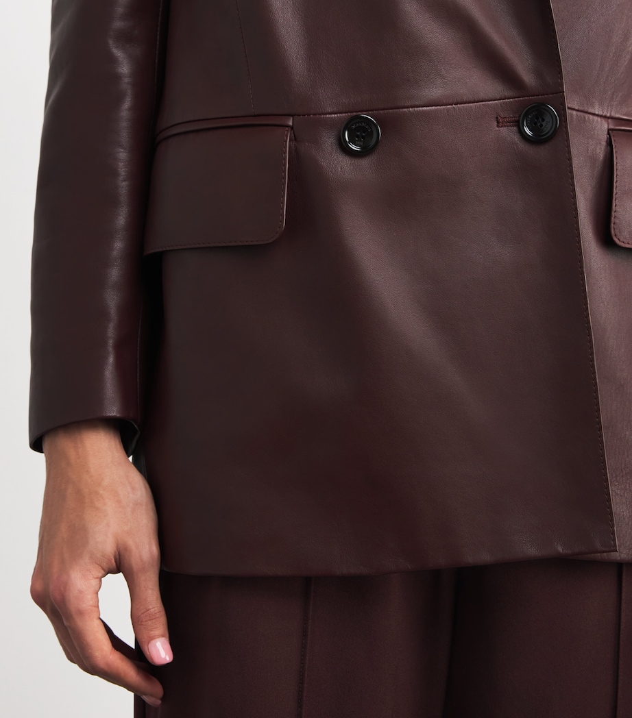 Nappa Leather Olimpia Blazer CHERRY Image 6