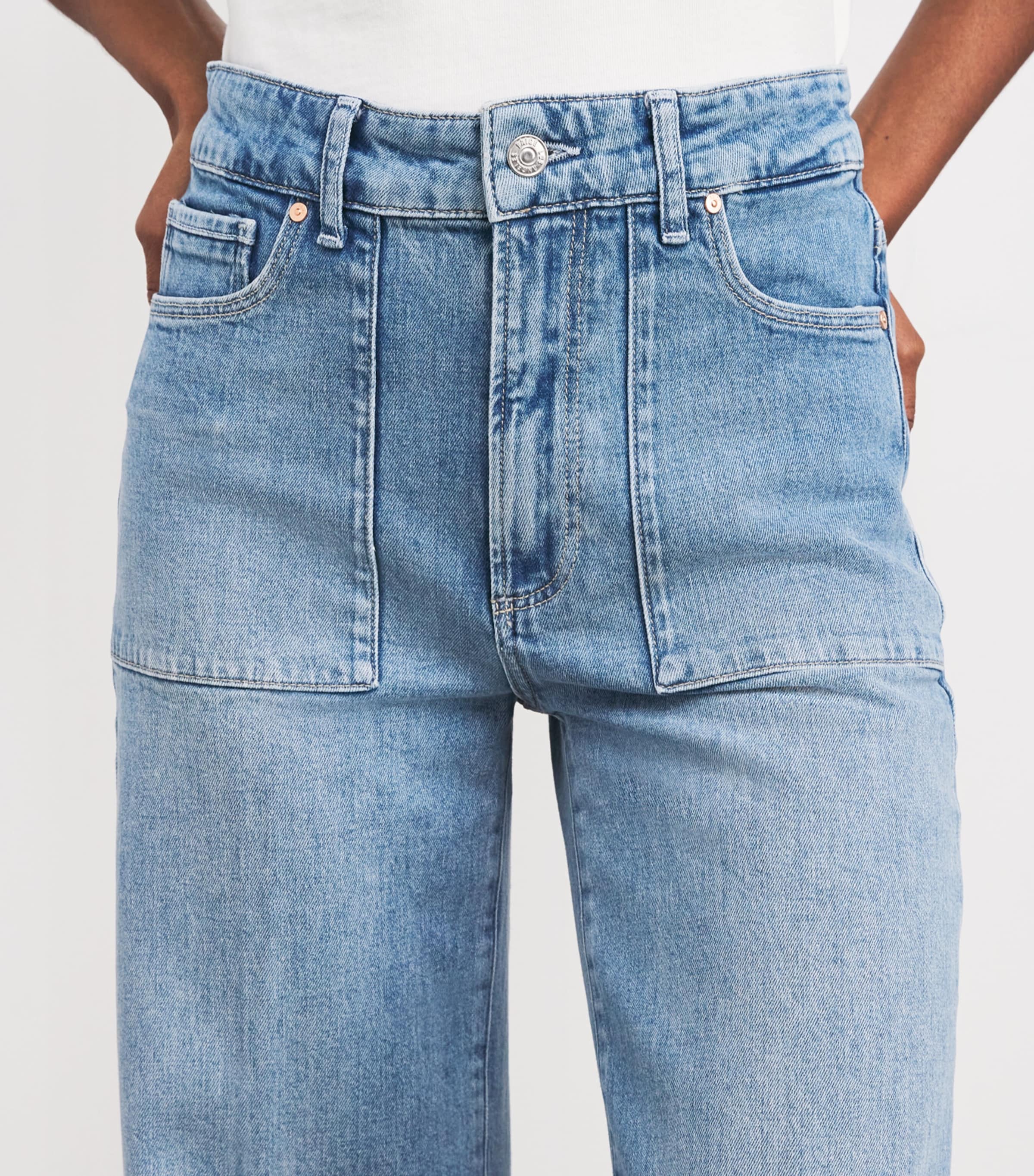 PAIGE Womens Anessa Ankle Wide-Leg Jeans Marlena Image 6