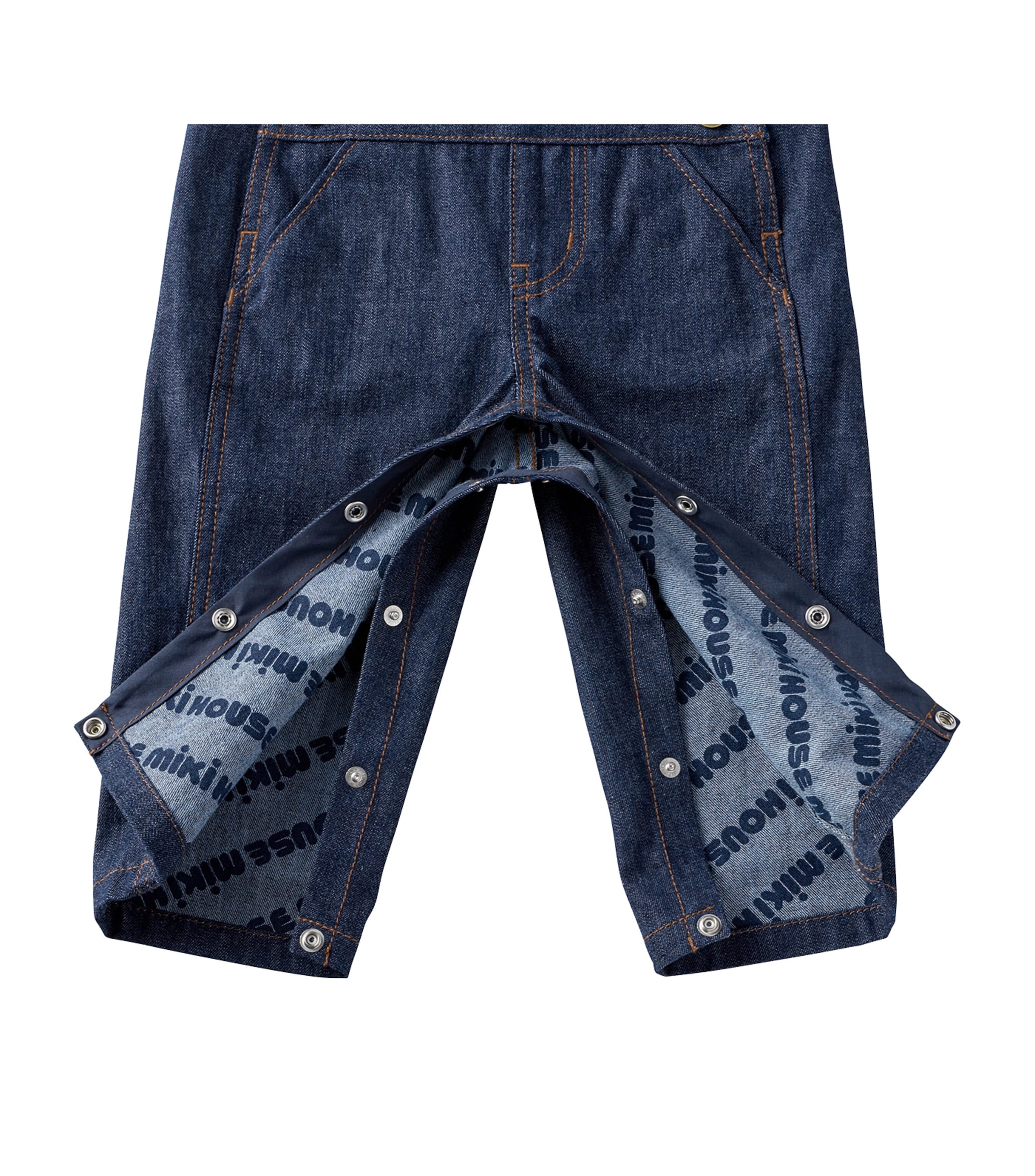 Denim Dungarees (2-4 Years) NAVY Image 3