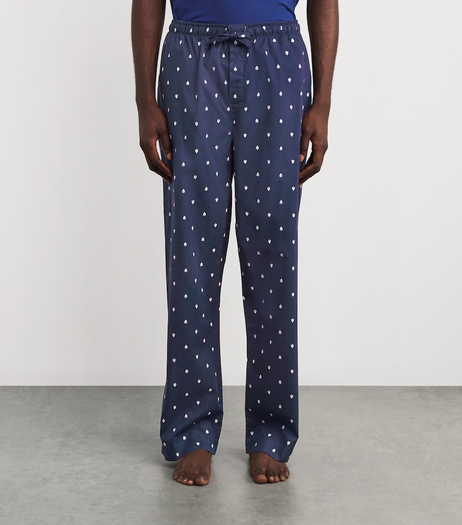 Cotton Batiste Printed Pyjama Bottoms NAVY Image 3