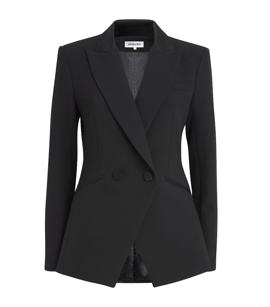 Veronica Beard Womens Rickie Dickey Long Blazer Black Image 1