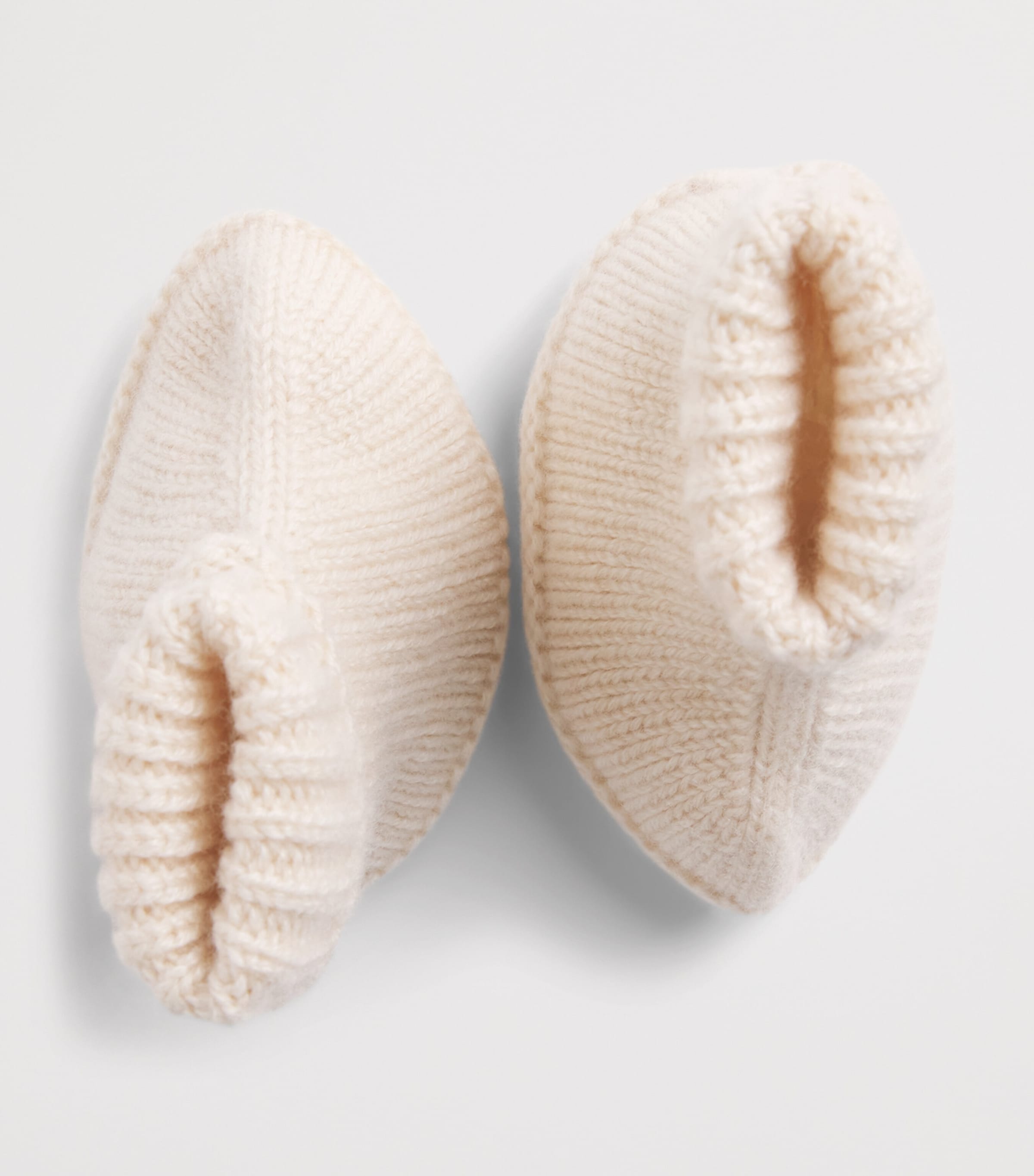 Rosie Sugden Cashmere Booties (0–24 Months) Ivory Image 3