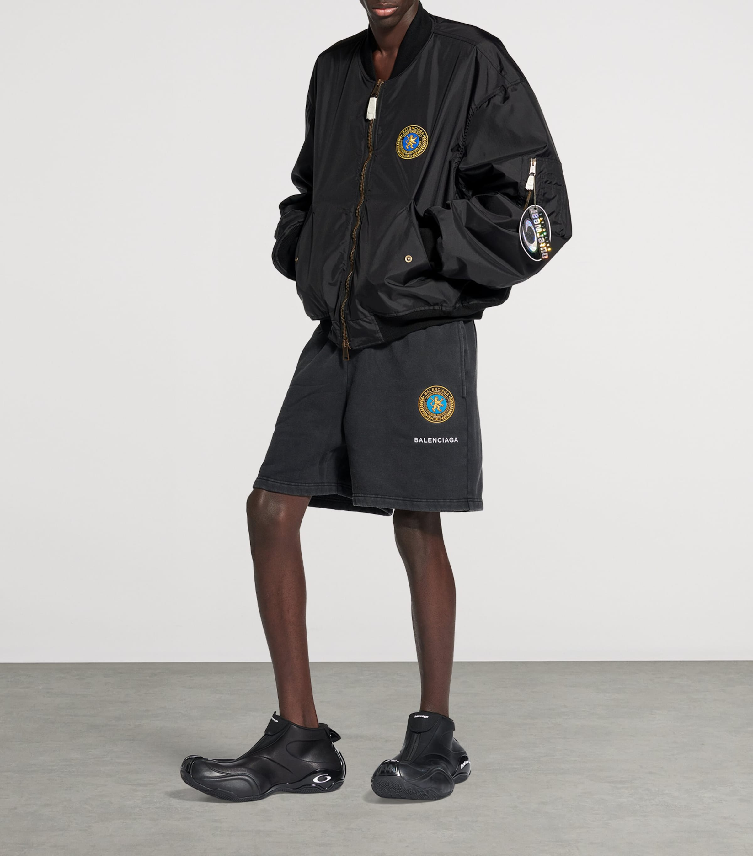 Oversized Cotton Uniform Logo Shorts 1041 Image 4