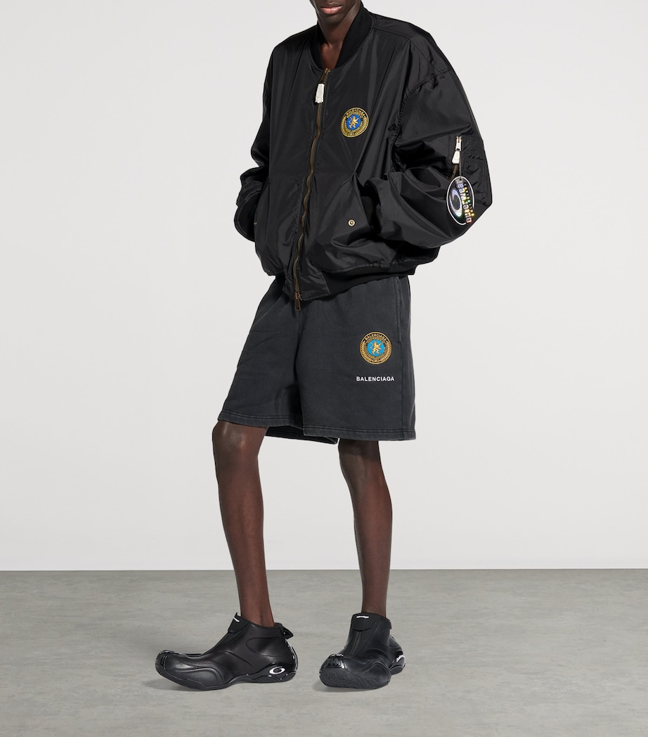 Oversized Cotton Uniform Logo Shorts 1041 Image 4