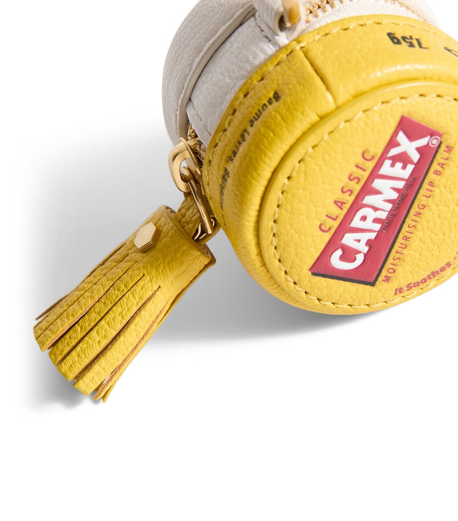 Leather Carmex Coin Purse Charm YELLOW Image 3