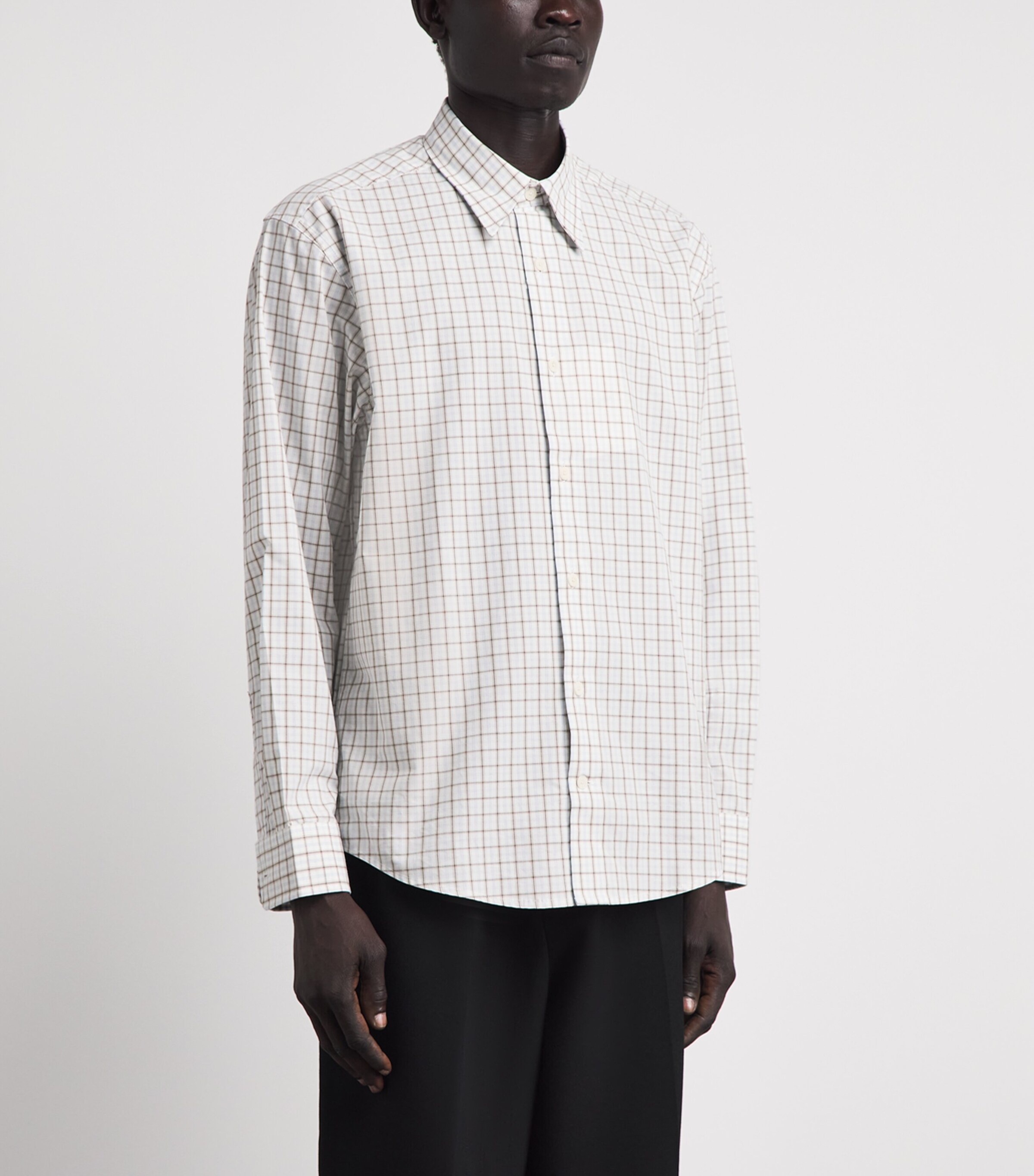NN.07 Mens Organic Cotton Check Shirt Blue Check Image 4