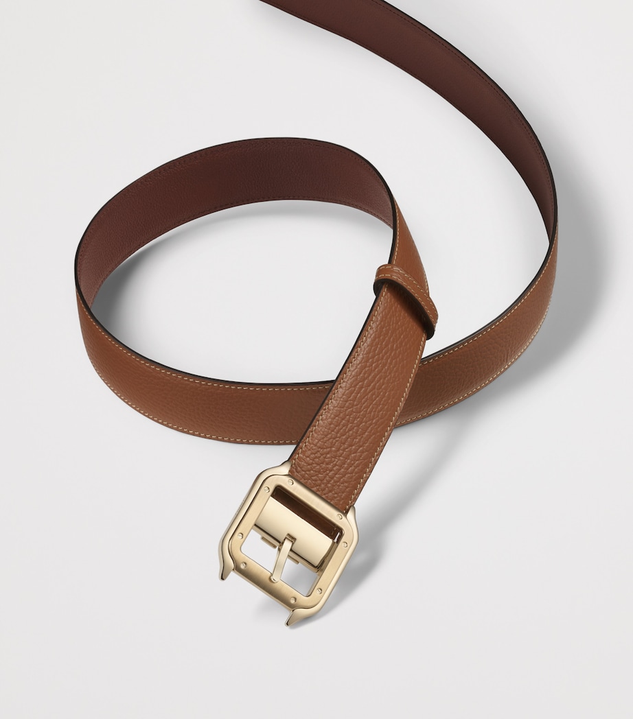 Cartier Leather Reversible Santos de Cartier Belt Black Image 4