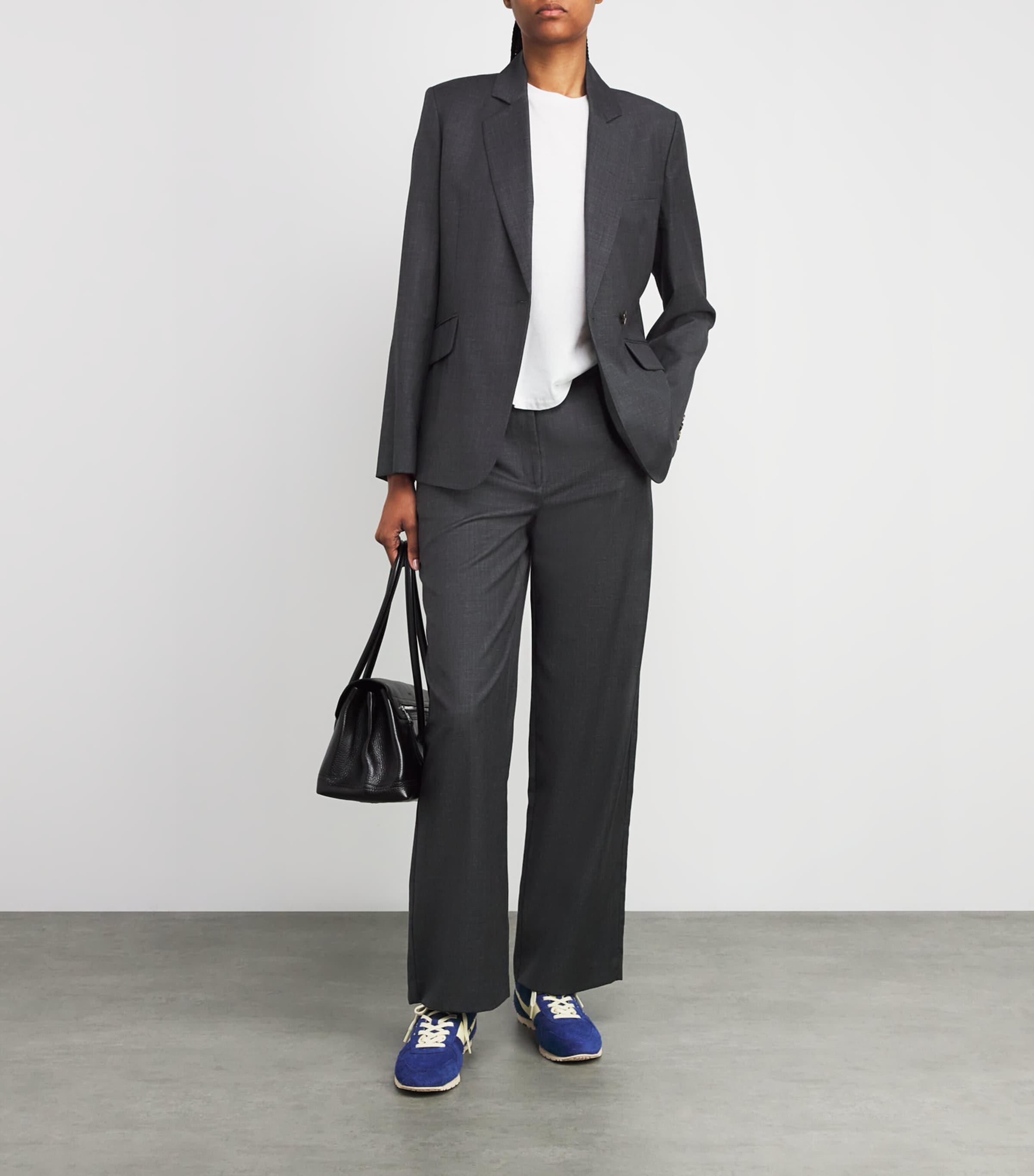 Wide-Leg Tailored Trousers MOTTLED GREY Image 2