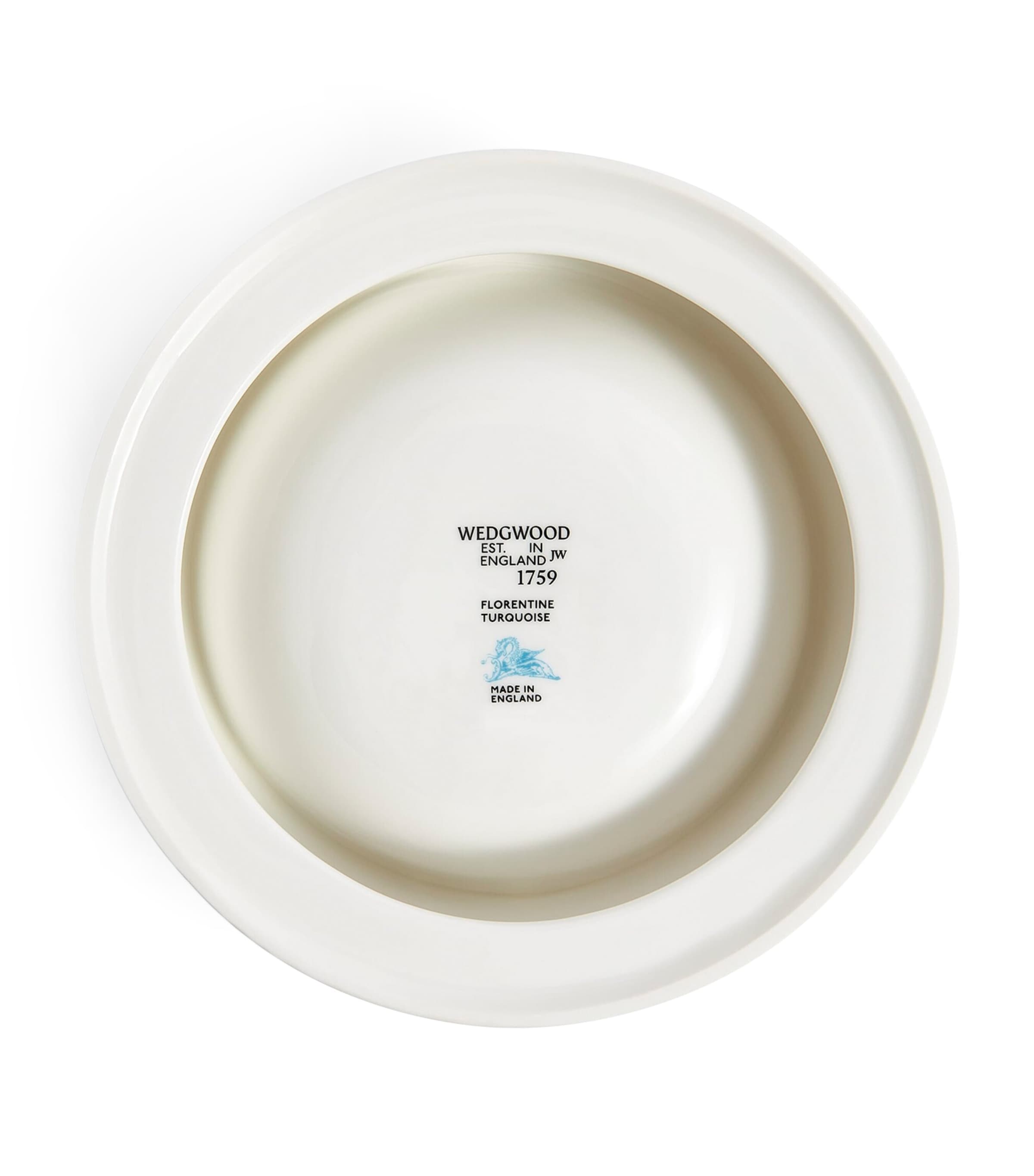 Bone China Florentine Pet Bowl (17cm) TURQUOISE Image 4