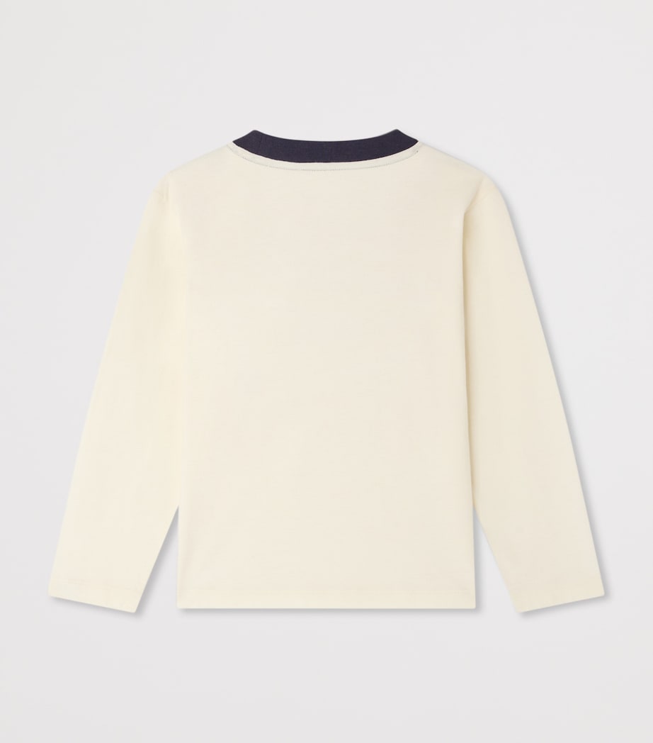 Bonpoint Cotton Printed T-Shirt Upb Blanc Lait Image 2